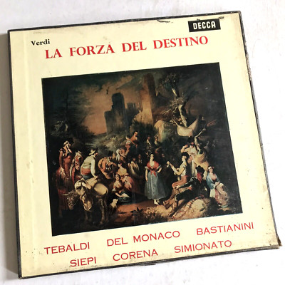 SXL 2069-72 VERDI la forza del destino RENATA TEBALDI DEL MONACO Decca Box Set