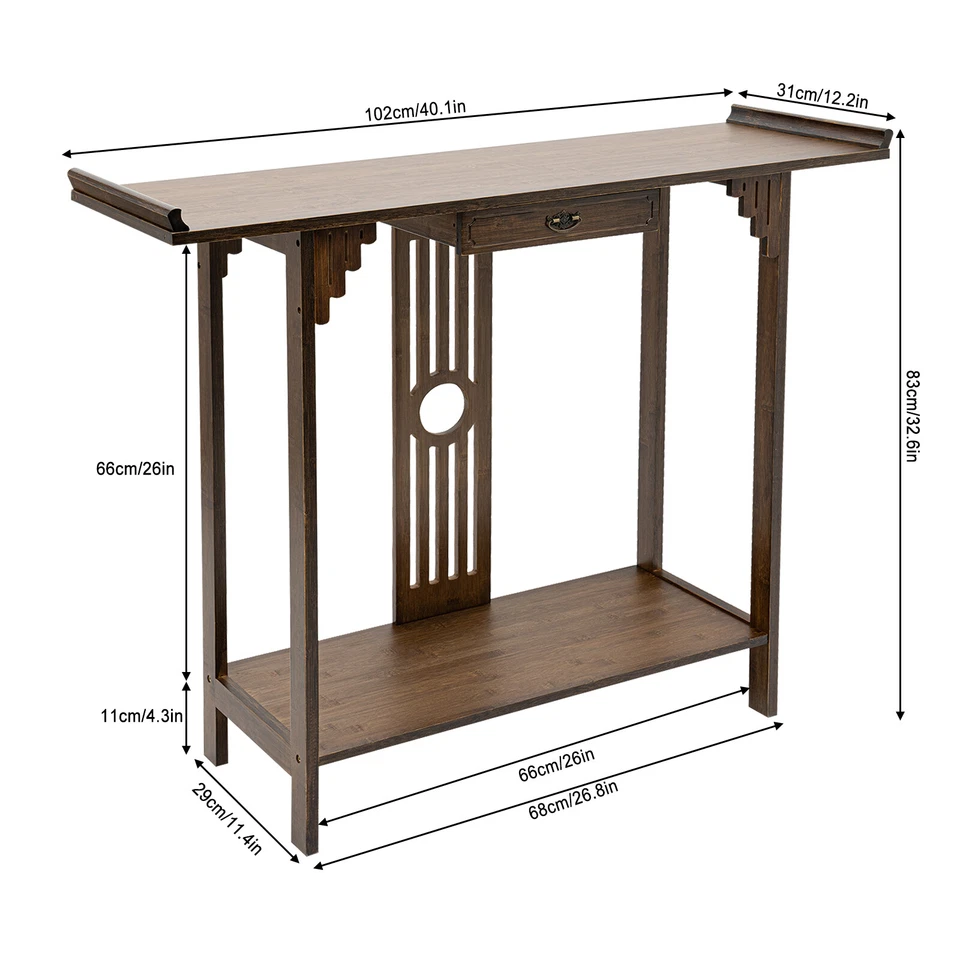 Console Table w /Drawer Hallway/Entryway Sofa Table with Shelf for Living Room - Image 4 of 4