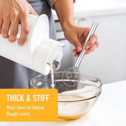 Danish Dough Whisk 11.69 Inch Rustproof Stainless Steel Bread Whisk Sourdough... - Picture 5 of 7