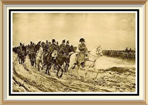 120+yr Old Original c1924 Antique Meissonier Print War 1814 Napoleon Bonaparte