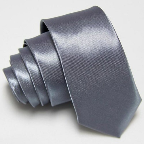 Classic Men's Slim Skinny Wedding Plain Colors Satin Tie Necktie Party Casual - Picture 11 of 26