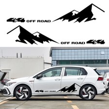 2Pcs Car Side Body Stickers Off Road Mountain Graphic Vinyl Decals Decoration
