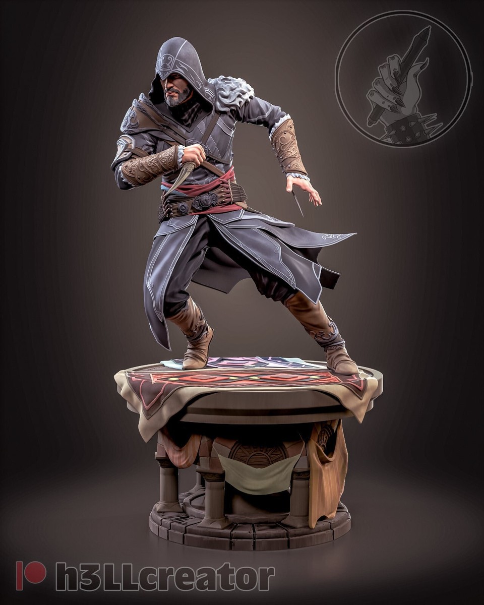Ezio Auditore 3D Printed Figure , Assassin's Creed Collectible