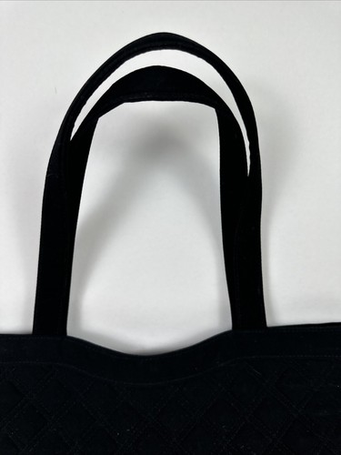 Vera Bradley Black Quilted Gabardine Tote Handbag Purse Shoulder Bag - Picture 13 of 20
