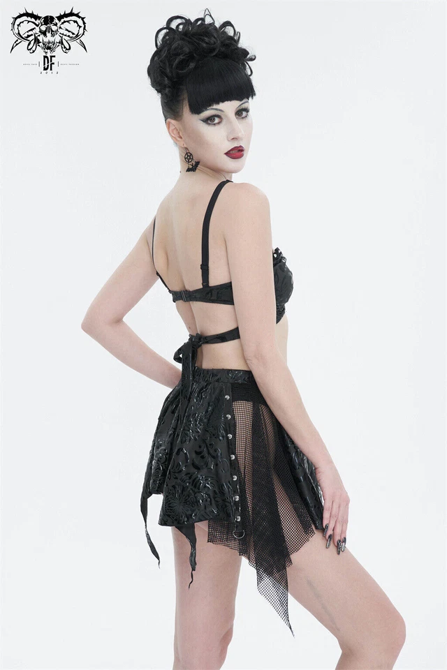 Devil Fashion Women Black Gothic Pentagram Straps Two-Piece Swimsuit - Bild 3 von 4