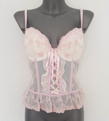 Damen Bügel Corsage Bustier Bacirubati Rosa Gr: 80B