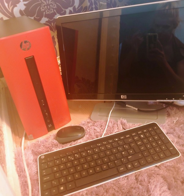 hp desktop computer with printer