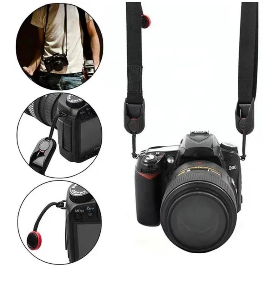 Camera Strap Universal Adjustable Durable for DSRL Compact Shoulder Fast Release - Image 2 of 4