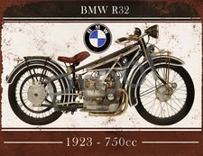 BMW R32  #S19 SIGN 8 X 6" GARAGE SHED ALUMINIUM METAL NEW PLAQUE VINTAGE BIKE