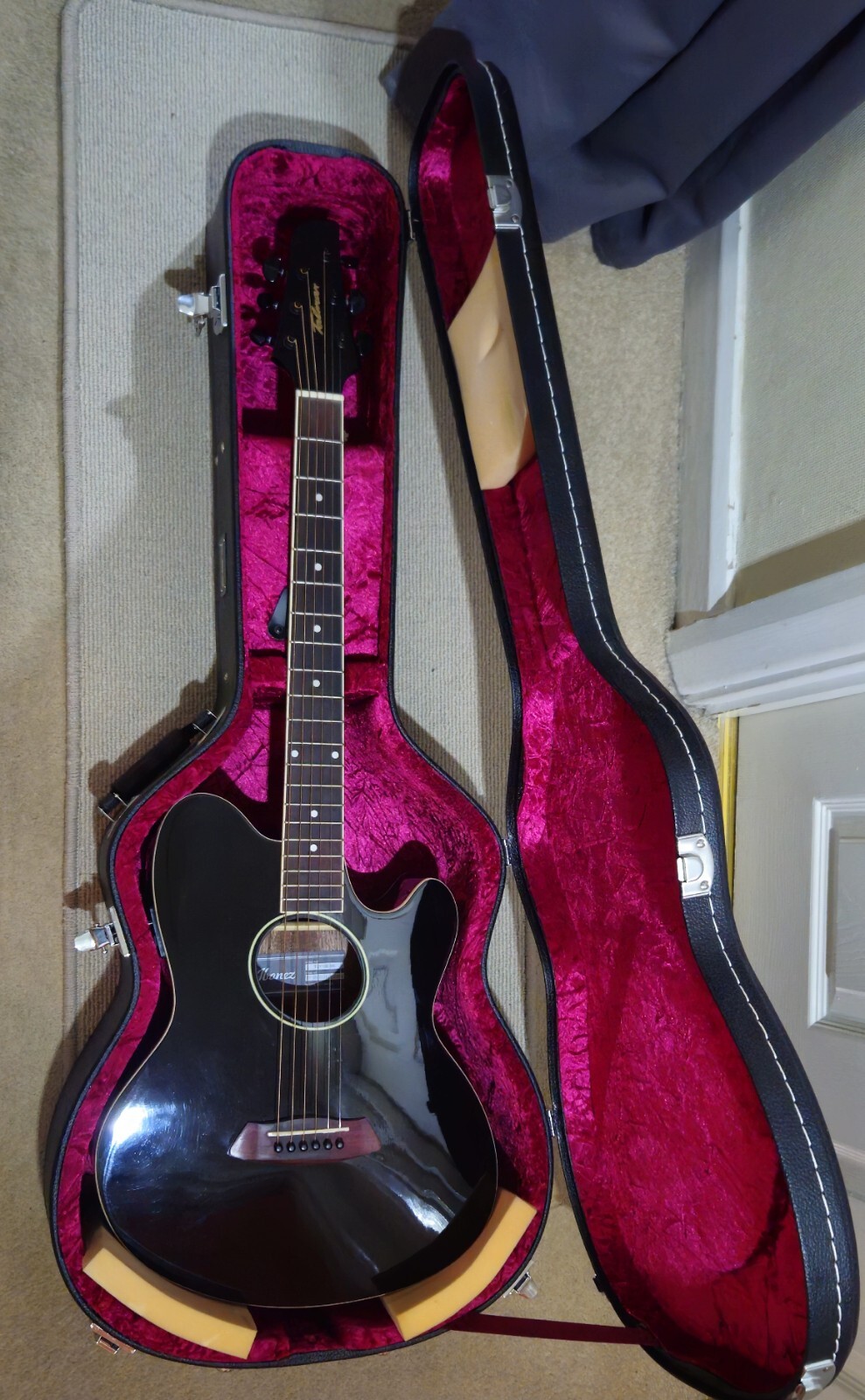 Ibanez TCY10EBK Electro Acoustic Guitar Black With Upgrades