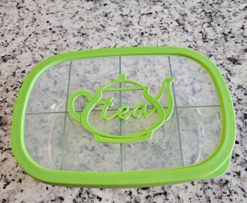 Snips, Green Tea Bag Airtight Storage Box-gently used