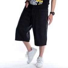 Men's Hip Hop Denim Shorts Baggy Skateboard Jeans Oversized 34 36 38 40 42 44 46