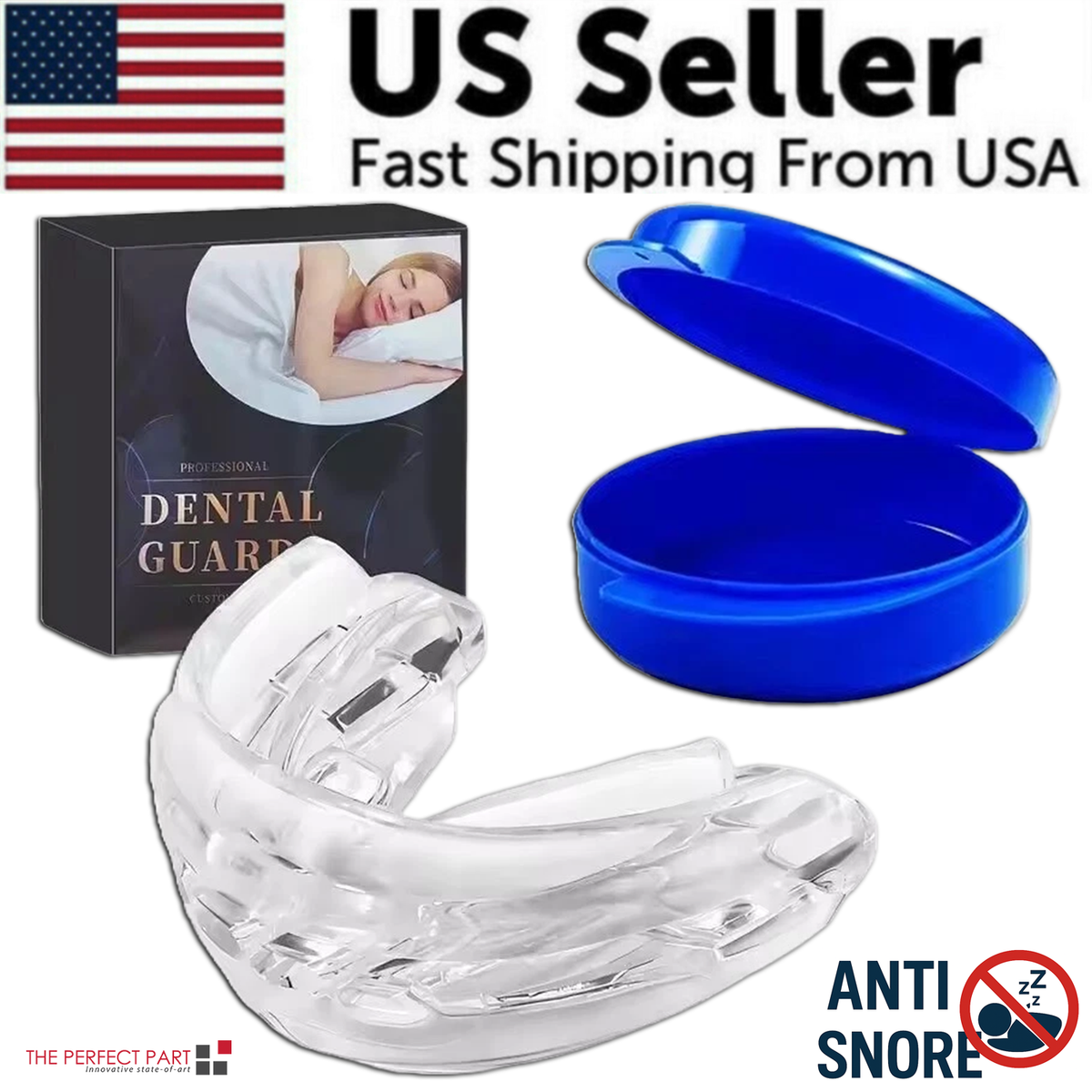 Stop Snoring Mouthpiece Sleep Apnea Guard Bruxism Anti Snore Pure