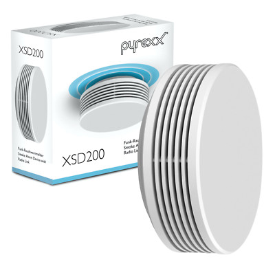 Pyrexx XSD200   Funk - Rauchmelder 12 Jahre Batterie mit Magnet-Halterung Weiß