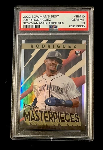 2022 Bowman's Best Julio Rodriguez Bowman Masterpieces PSA 10 Rookie RC