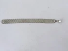 vintage monet silver tone bracelet costume jewelry 7 1/2 inches
