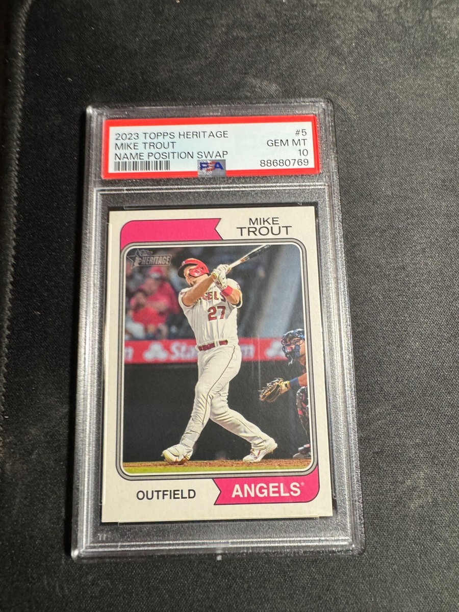 マイク トラウト Topps Heritage Image Variation 2025 Topps Heritage Mike Trout Alternate Cartoon Variation