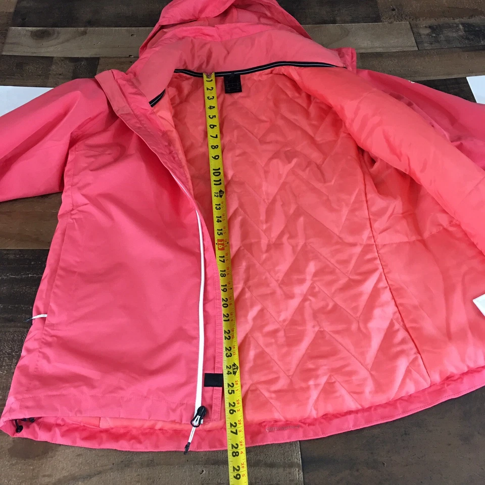 Mujer Adidas Chaqueta Ligera Puffer Bomber Con Capucha Cremallera Completa Sandía Grande Foto 4 de 4