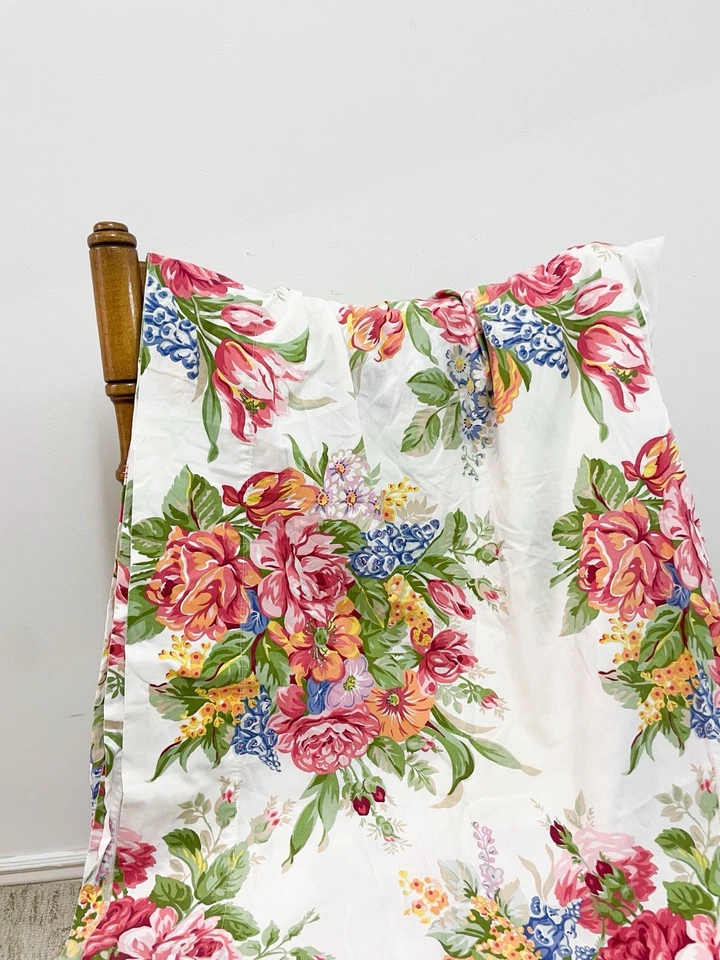 Ralph Lauren Melissa King Flat Sheet-Fabric 100% Cotton Big White Flower - Изображение 4 из 4