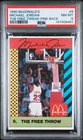 147406481 Michael Jordan 1990 McDonald's Sports Tips #8 Pink Back PSA 8