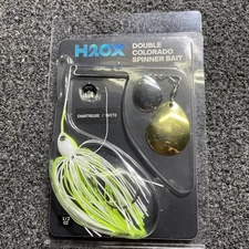 H20 Xpress•Double Colorado Spinner Bait•Chartreuse / White•1/2oz•