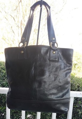 COACH XL 11131 Gigi Black 65th Anniversary Legacy Leather Tote | eBay