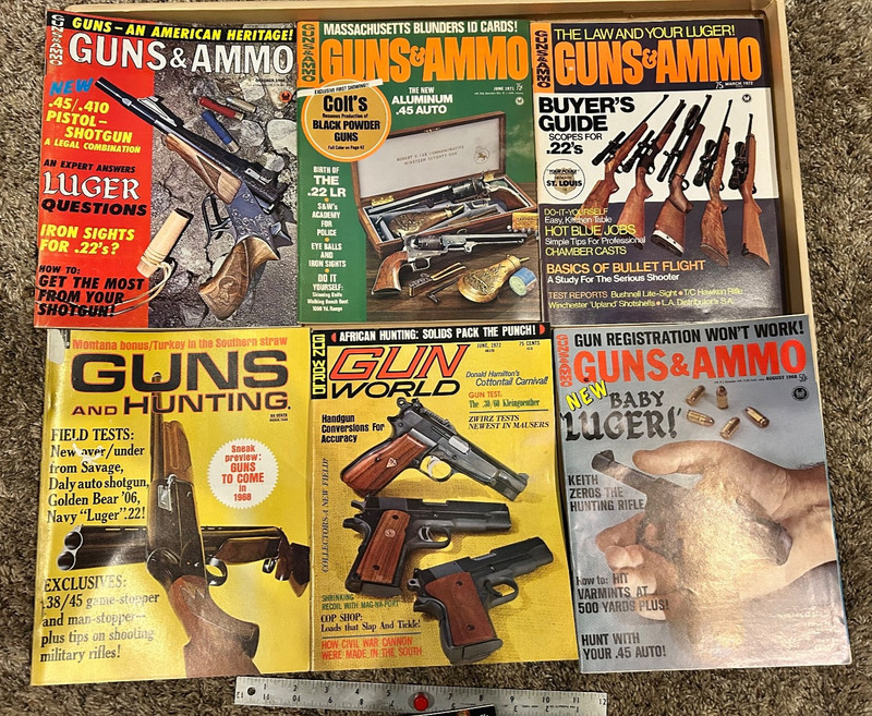 Vintage 1968-72 Guns & Ammo, Guns Magazines Lot of 9