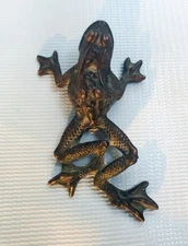 RARE RH READING HARDWARE CO.  BRONZE FROG Advertising Paperweight ~FREE SHIPPING