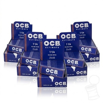 OCB Ultimate 1 /14 size 5 boxes x 25 packs /total 125 packs/ rolling papers