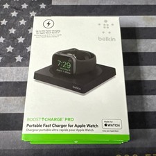 Belkin Boost Charge Pro Apple Watch Charger Fast Wireless Charging Pad - Black