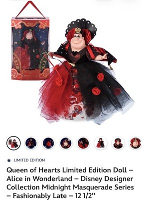 Queen of Hearts Doll Disney Designer Collection Midnight