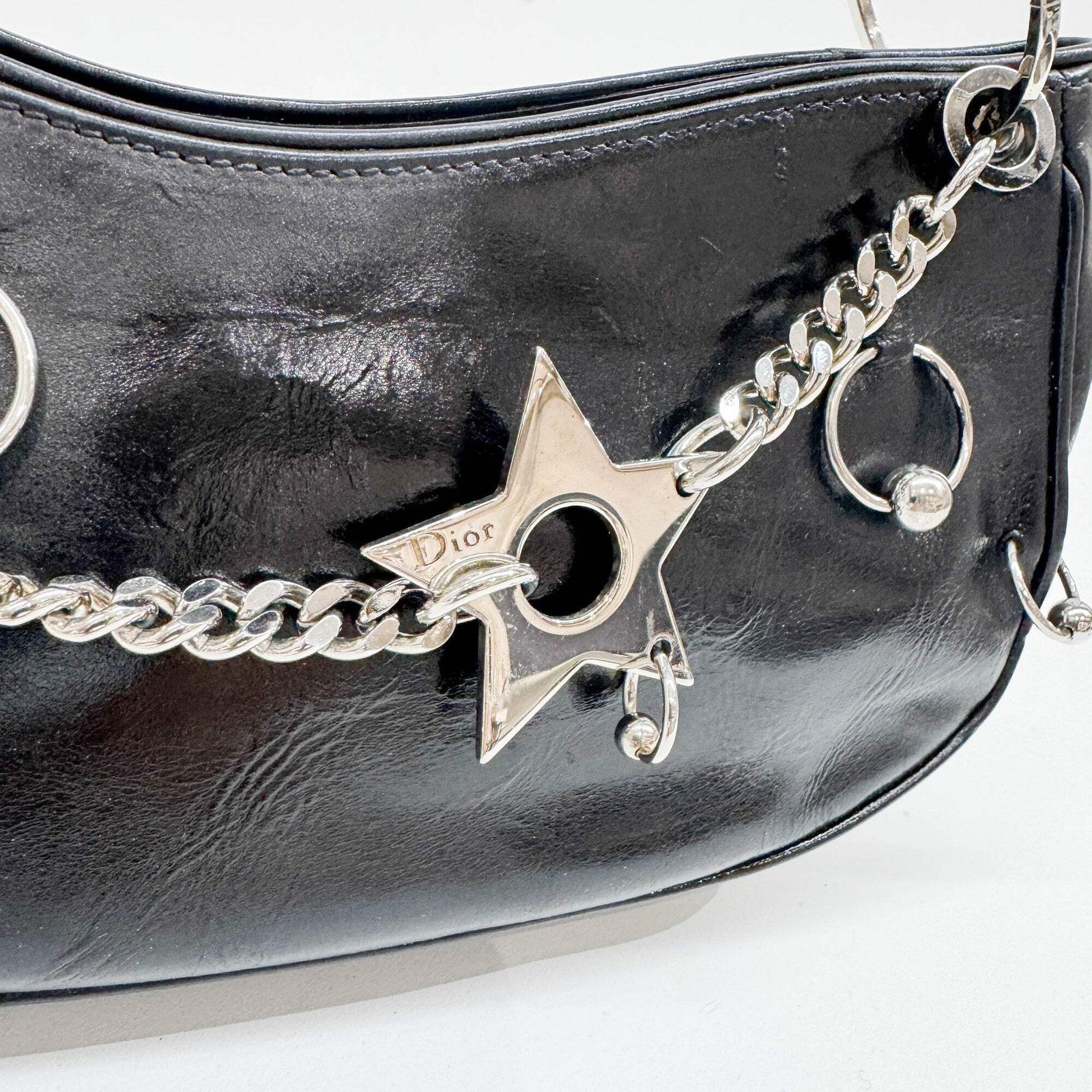 DIOR Hardcore Black Leather Shoulder Bag — image 14
