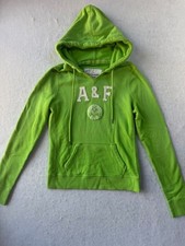 Vintage Y2K Abercrombie Fitch AF Green Hoodie Sweatshirt Womens MED EUC