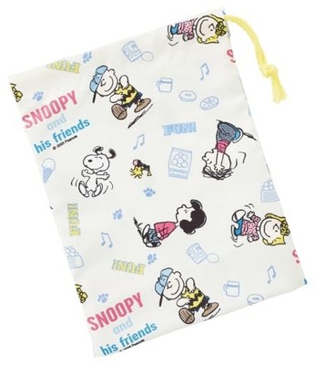 Skater Kinder Cup Bag Kordelzugbeutel Made in Japan Snoopy Fun Fun Friends