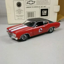 1970 Chevy Chevelle SS 454 Crown Premiums Red/White  Stripes 1:24 Diecast Lawson