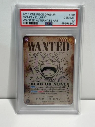 PSA 10 Luffy OP05-119 Wanted Emperors in the New World Japanese ONE PIECE Card