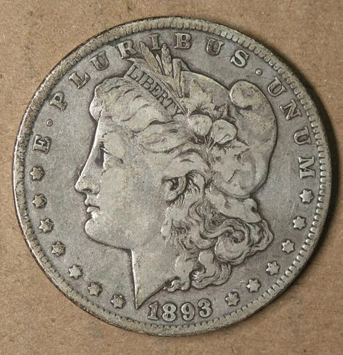 $1 1893 Morgan Silver Dollar Fine Semi-Key Date Philadelphia Mint * AvenueCoin