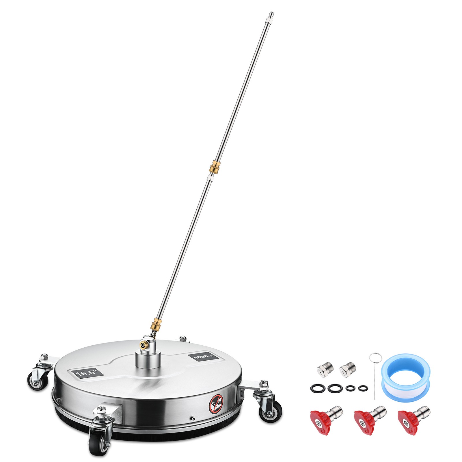 Xcceries 16.5" Stainless Steel Surface Cleaner Attachment Pressure Washer Wheel