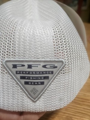 Columbia CU0118 PFG Mesh Hooka Ball Cap,   L/EX  Aqua/Silver/White New w tags