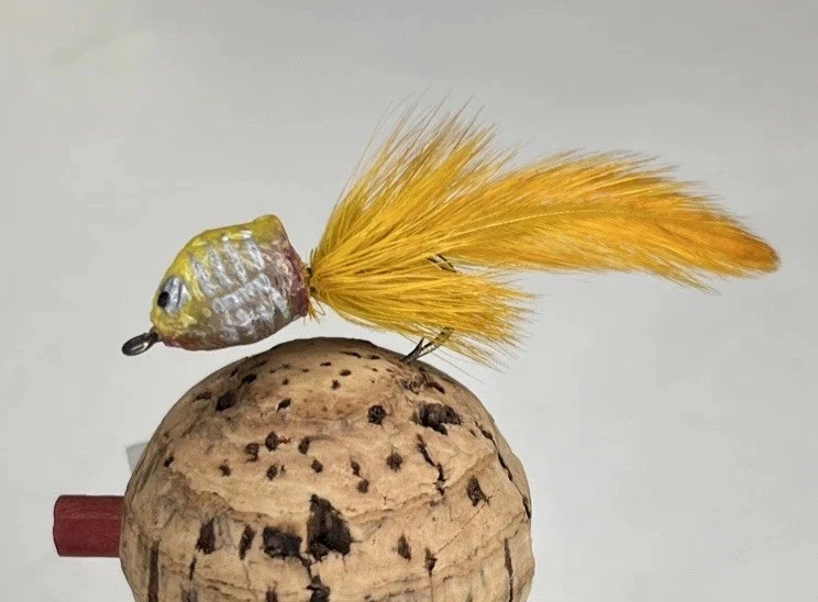 Vintage Heddon Joint Vamp Fishing Lure Rare Leopard Frog Color