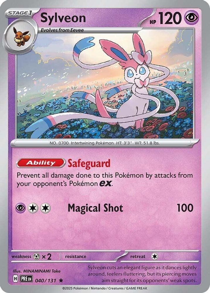 2025 Pokemon: PRE - Sylveon (#040/131, Holofoil, Rare, Near Mint)