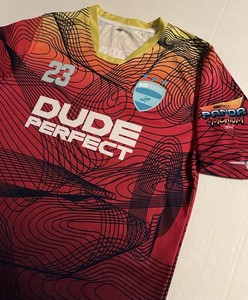 Dude Perfect 2023 Panda-Monium Comedy Tour Merch Jersey YOUTH LARGE YouTube