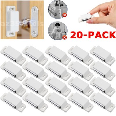 20X Magnetic Cabinet Door Latch Closures Kitchen Cabinet Wardrobe Cupboard Catch