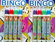 8Pc BINGO  DABBERS MARKERS MULTI-COLOURED PENS FOR BINGO TICKETS KIDS FUN TOY