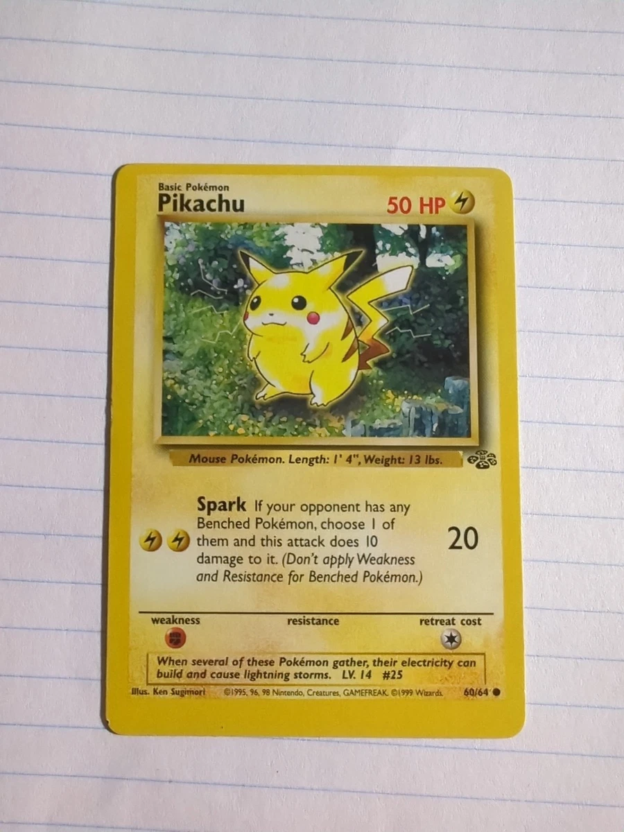 Pikachu Pokémon TCG Jungle Rare Individual Collectible Card Game