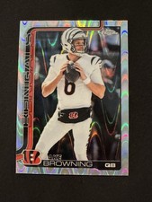 Jake Browning 2025 Topps Chrome Raywave Refractor #63 Cincinnati Bengals QB