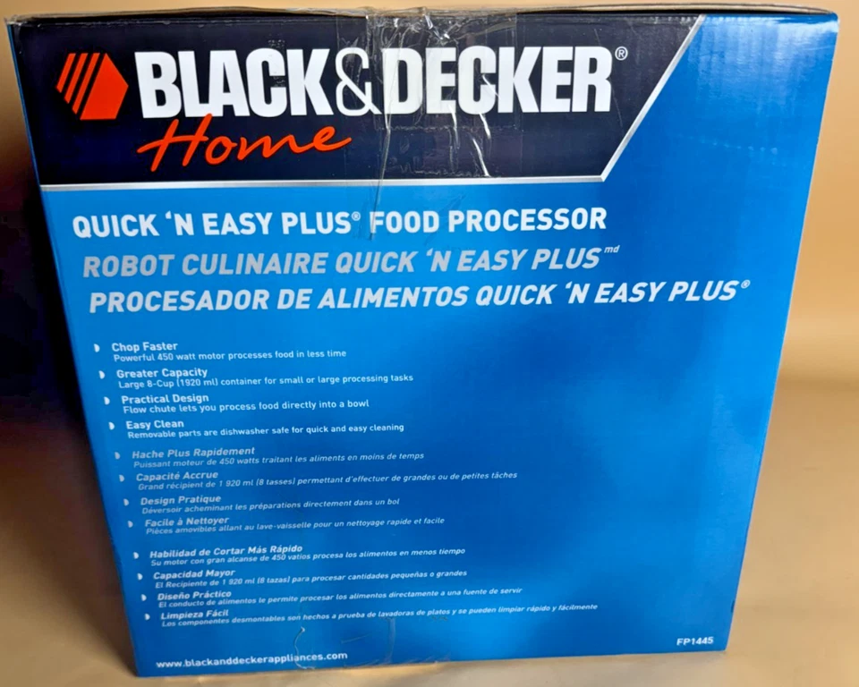 Black & Decker Quick ‘n’ Easy Plus Food Processor Model FP1445 NEW 2006 - Image 4 of 4