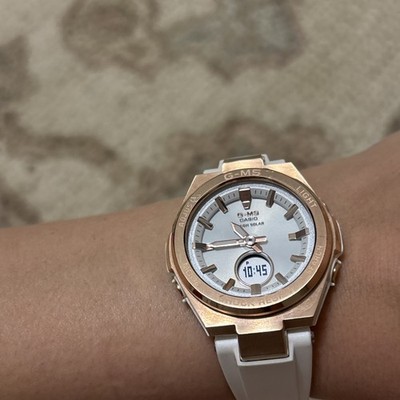 Casio Watch Baby G G-MS Radio Solar MSG-W200G-1A1 white strap rose