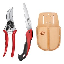 Genuine Felco Model 2 secateurs with folding saw + double holster official Felco