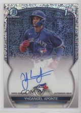 2023 Bowman Chrome Prospect Speckle Refractor /299 Yhoangel Aponte Auto 9hx